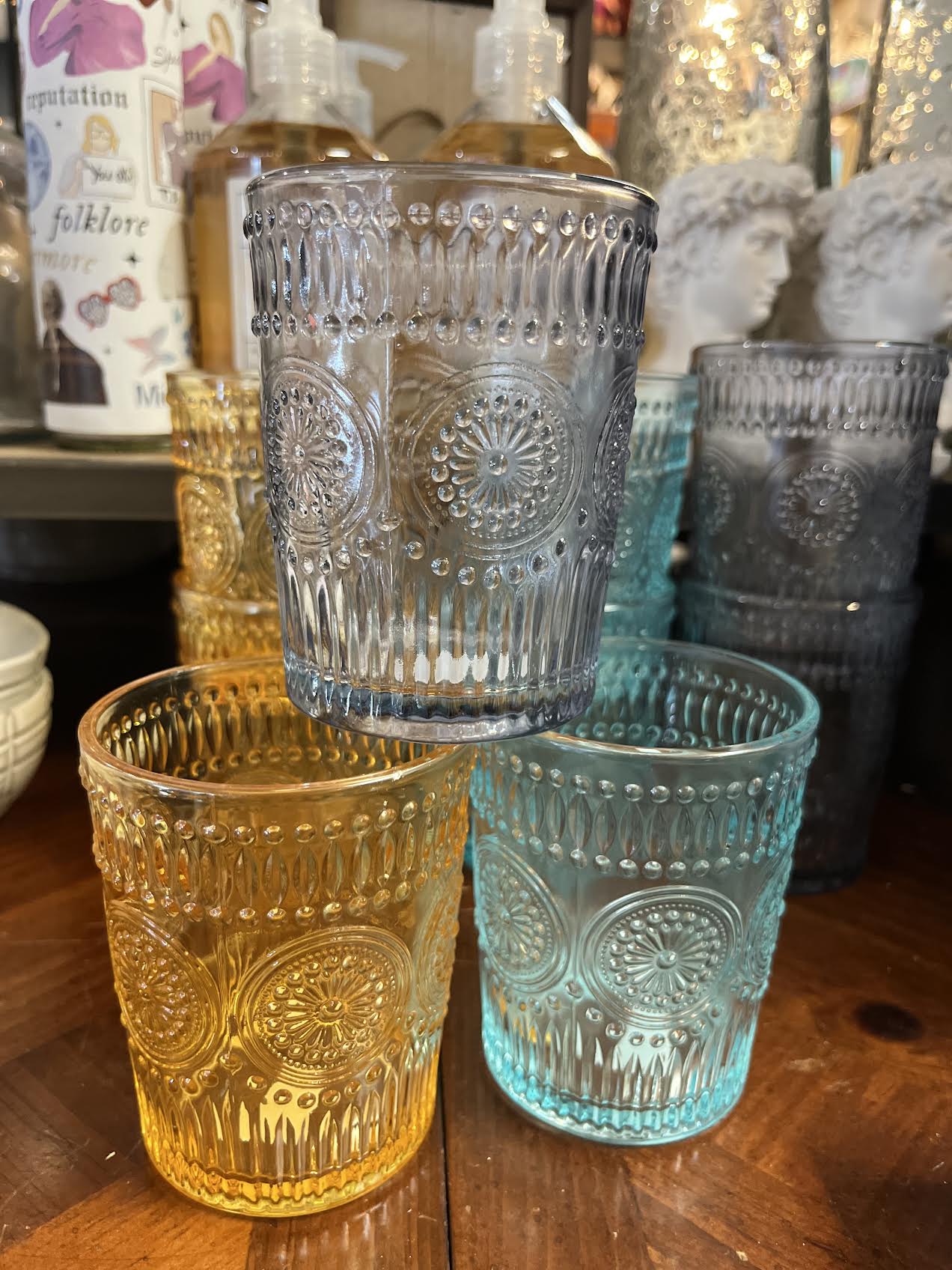 Clear Floral Glasses 3 Colors Go Girl Shoppe