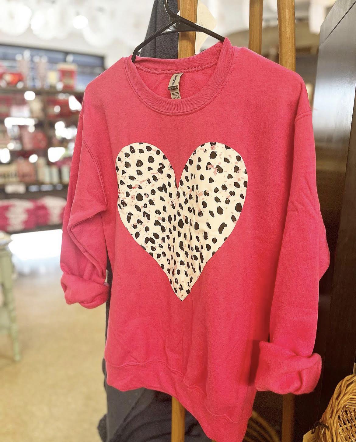 Dalmatian Heart Sweatshirt Go Girl Shoppe
