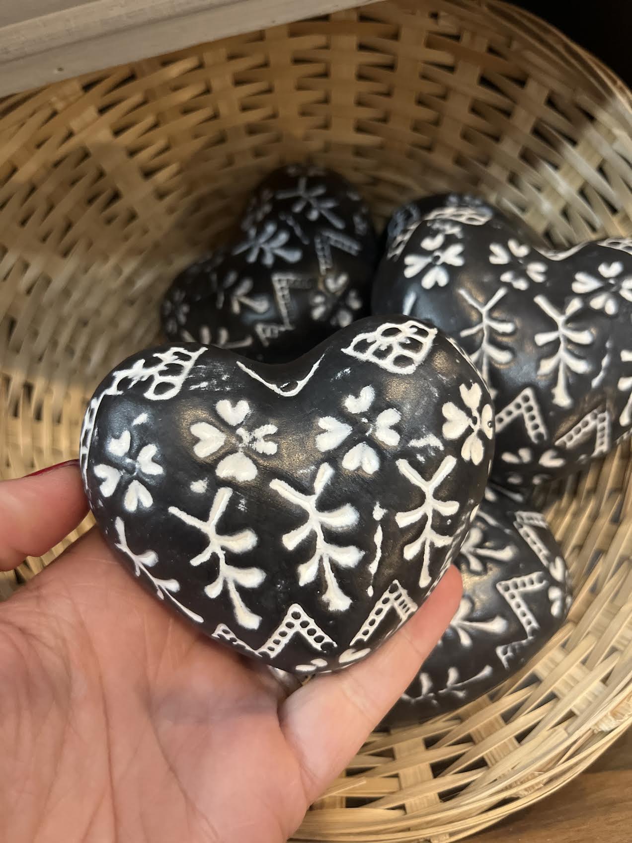 Black and White Stone Heart Go Girl Shoppe